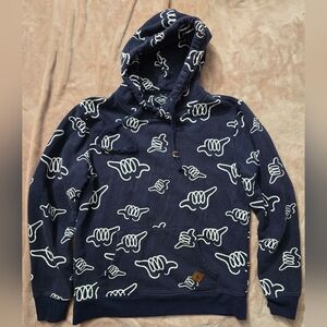 ALTRU APPAREL COOL HAND SIGN PRINT HOODIE Navy Size S